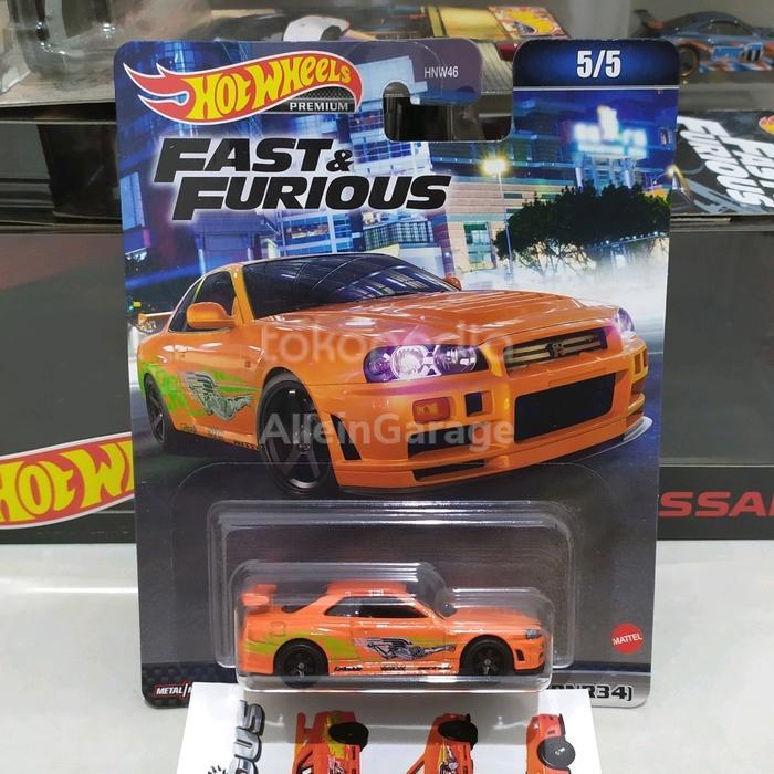 Hotwheels Nissan Skyline R34 fast furious Orange