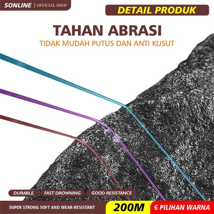 Tali Pancing Nilon Germany Fishing Line 200M Joran Umpan Reel