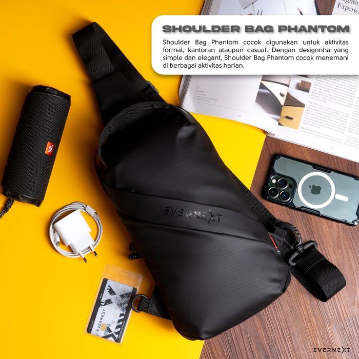 BOOM SALE EVERNEXT - Shoulder Bag Phantom Tas Slempang Multifungsi Pria Tas Selempang Waterproof