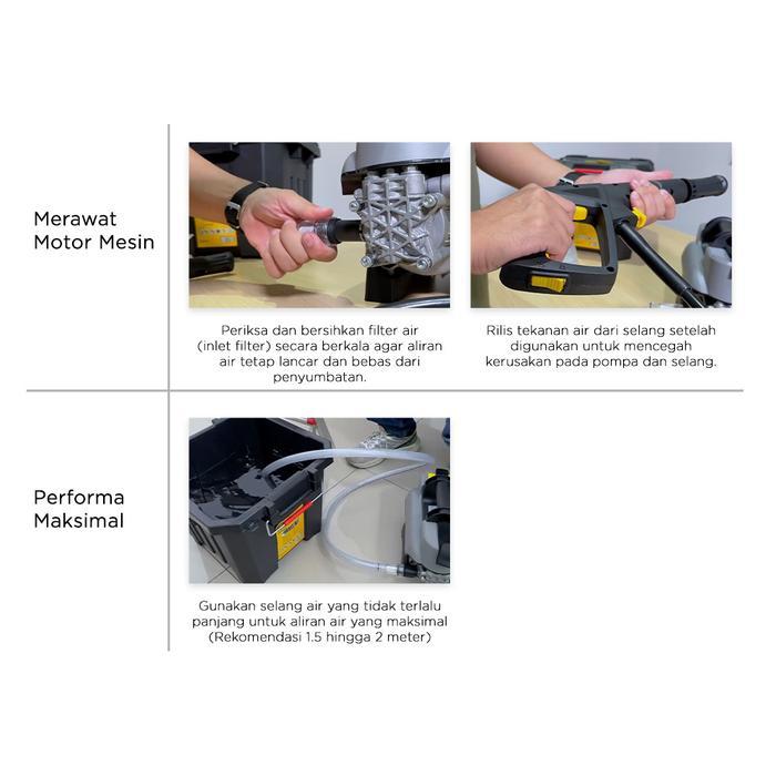 Krisbow High Pressure Cleaner Jet Cleaner 35 Bar Frhpe35 - Abu-Abu Alat Cuci AC Alat Cuci Motor