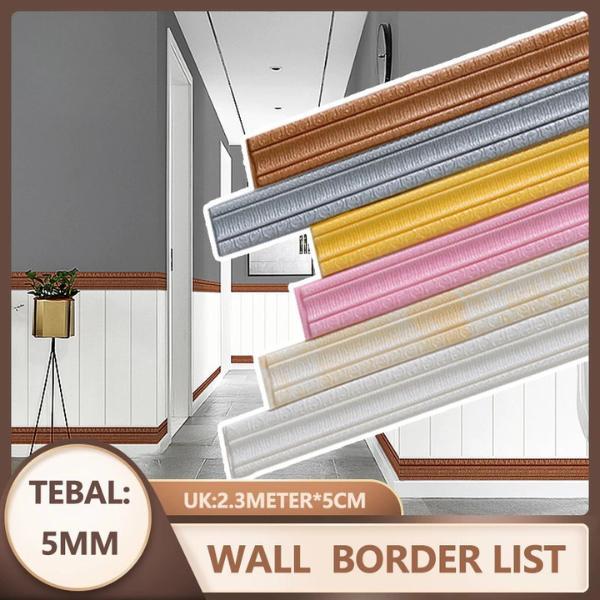 Wall Border List / Wallborder Foam 3D 2.3Meter /Walpaper List Foam Stiker/ LIST DINDING 3D TEBAL
