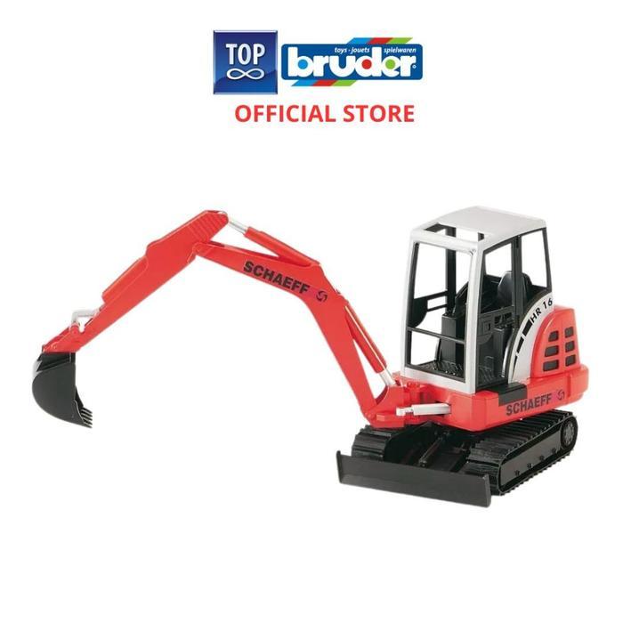Bruder 2432 Schaeff Hr16 Mini Excavator - Mainan Miniatur Truk Konstruksi Alat Berat Tanah Pasti