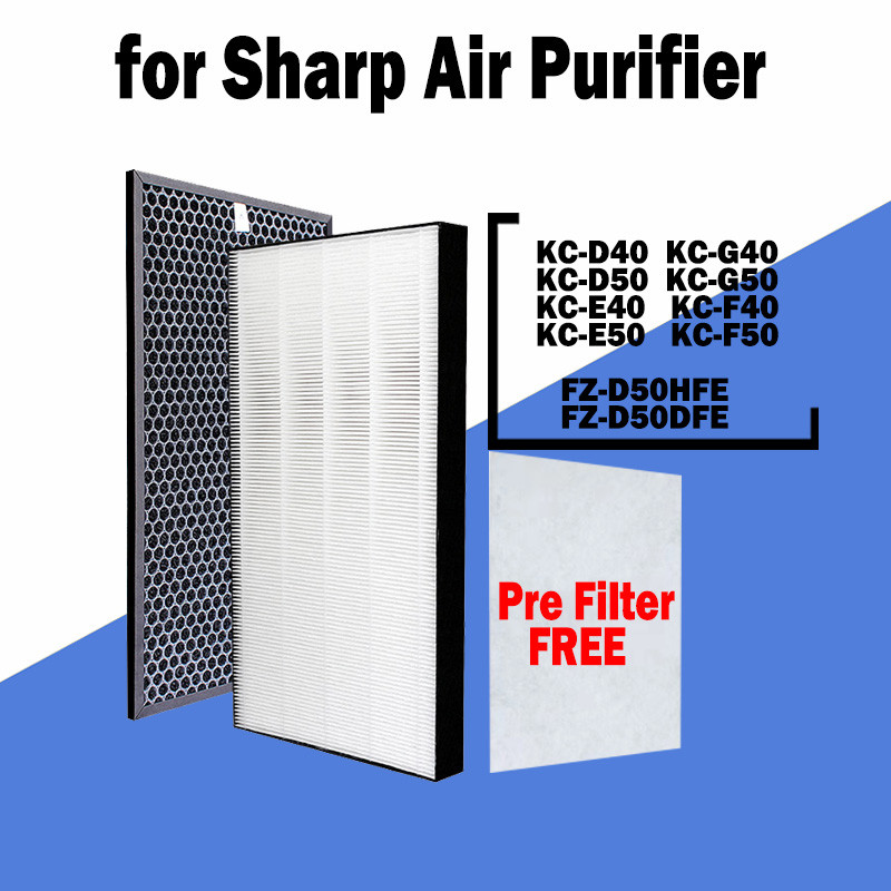 HEPA Carbon Filter FZ-D50HFE FZ-D50DFE for SHARP KC-D40 KC-G40 KC-D50 KC-G50 KC-E40 KC-F40 KC-E50 KC