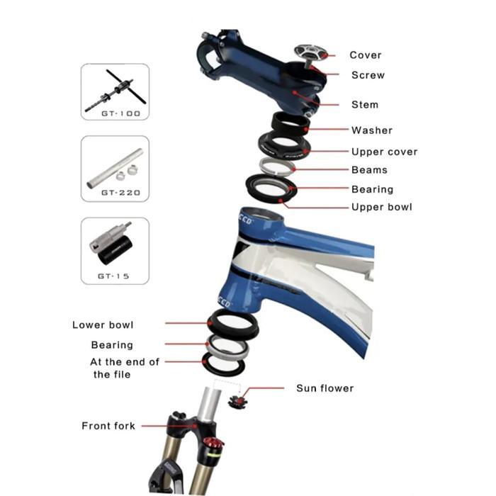 Polygon Meroca Headset Size 44Mm Head Set Bearing Sepeda Frame Over Size Os