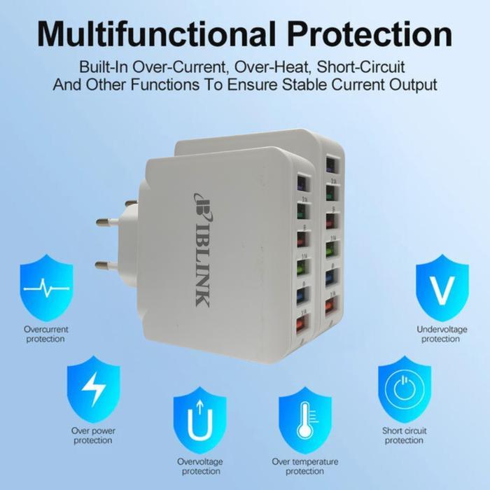 Adaptor Batok Kepala Charger Quick Charging 6 Port 65W /Kepala Batok Quick Charger Pd 65W Travel