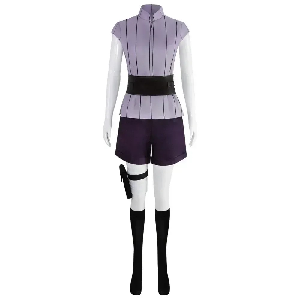Hyuga Hinata Cosplay Costume Wig Women Outfits Halloween Carnival Party Suit Hyuuga Ninja Cosplayer