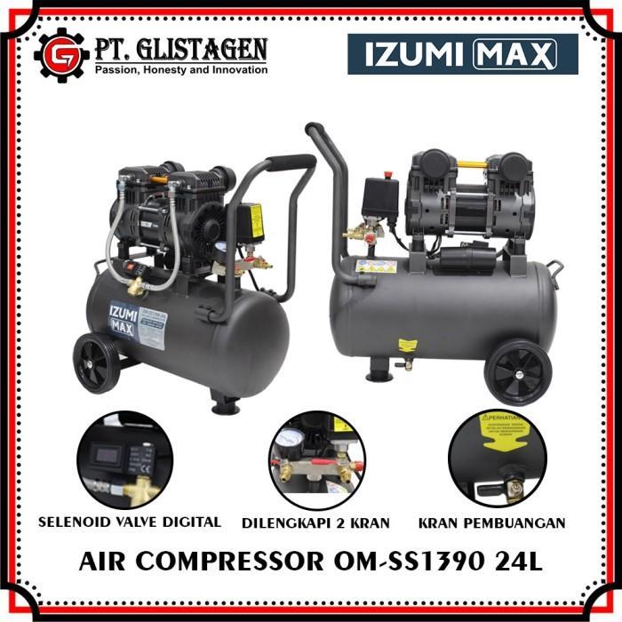 Izumi MAX OM SS1390 24L Kompresor Silent Oilless 1.75Hp Super Speed
