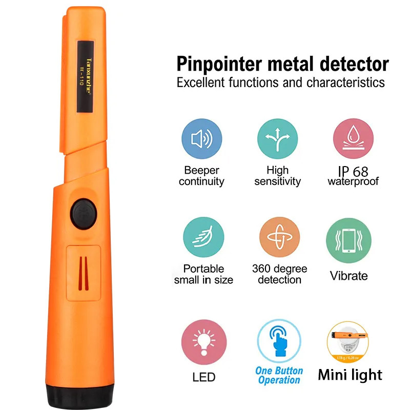 Portable TC-110 Metal Detector Pointer Pinpoint GP-pointer Hand Held Metal Detector Positioning Rod 