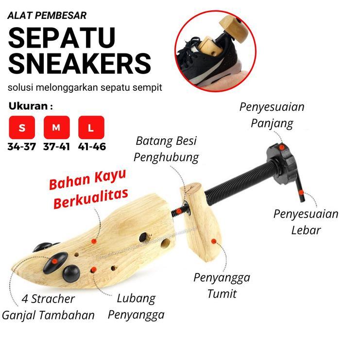 ORIGINAL Shoes Stretcher Alat Pembesar Ukuran Sepatu Bahan Kayu