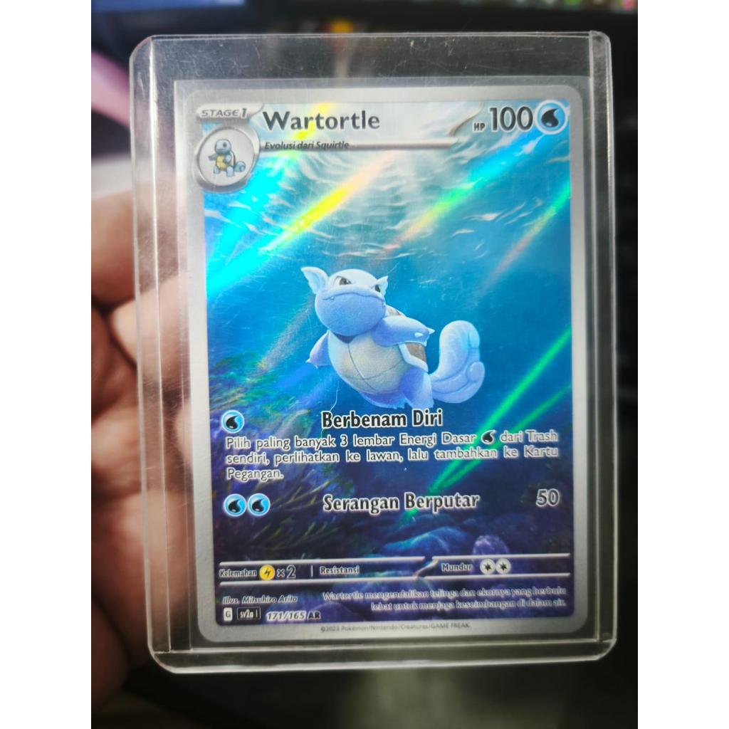 Wartortle AR Indonesia Pokemon TCG Game Kartu Koleksi Trading Card Game