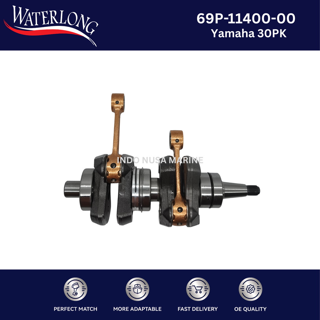 69P-11400-00 Crankshaft Assy  Yamaha 30PK SPAREPART OUTBOARD / SUKU CADANG MESIN TEMPEL WATERLONG