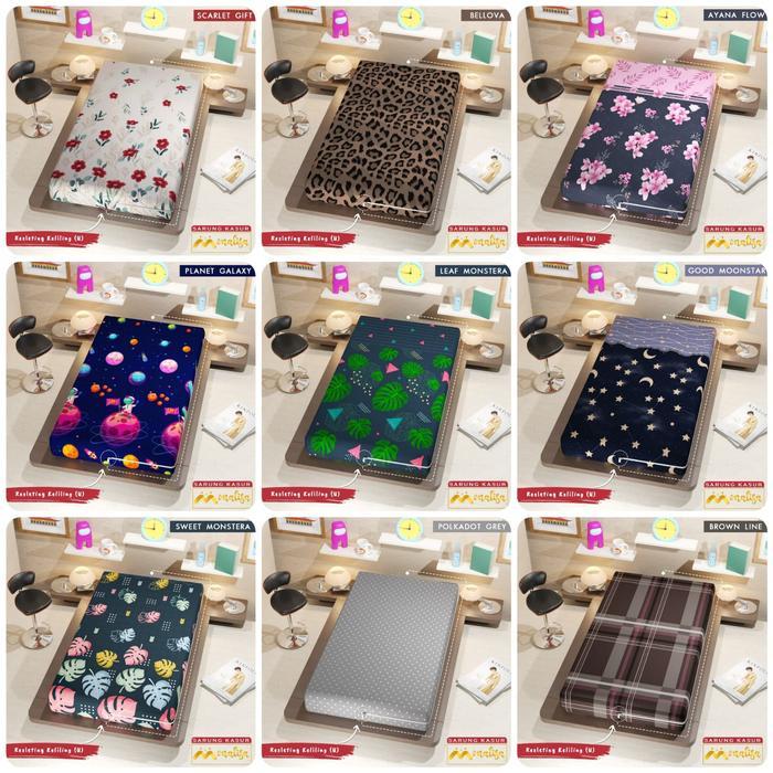 Sarung Kasur Monalisa Single 120x200x20 cm Sarung Kasur Sleting