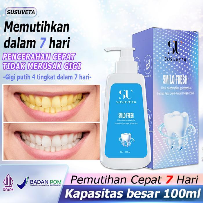 SUSUVETA Pasta gigi pemutih Perontok karang gigi Perontok karang gigi paling ampuh 100ml Pembersih