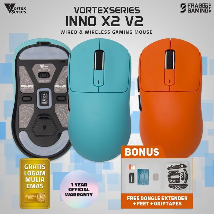 Vortexseries Vortex Inno X2 Super Light Wireless Gaming Mouse Terbaru 