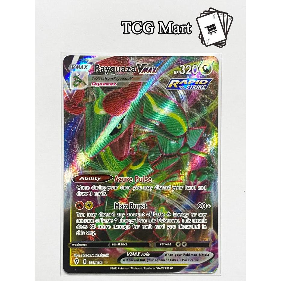 [POKEMON TCG] Rayquaza VMAX Ultra Rare 111/203 Kartu Pokemon Evolving Skies Original English -