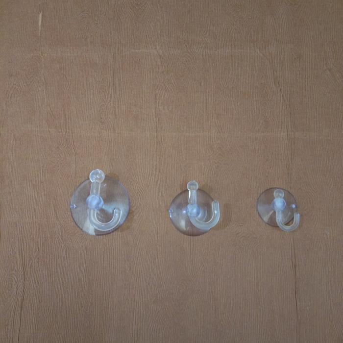 [1pack=100set] Cop Kaca Kecil 2,5 cm dan Cantolan Tempelan Kaca
