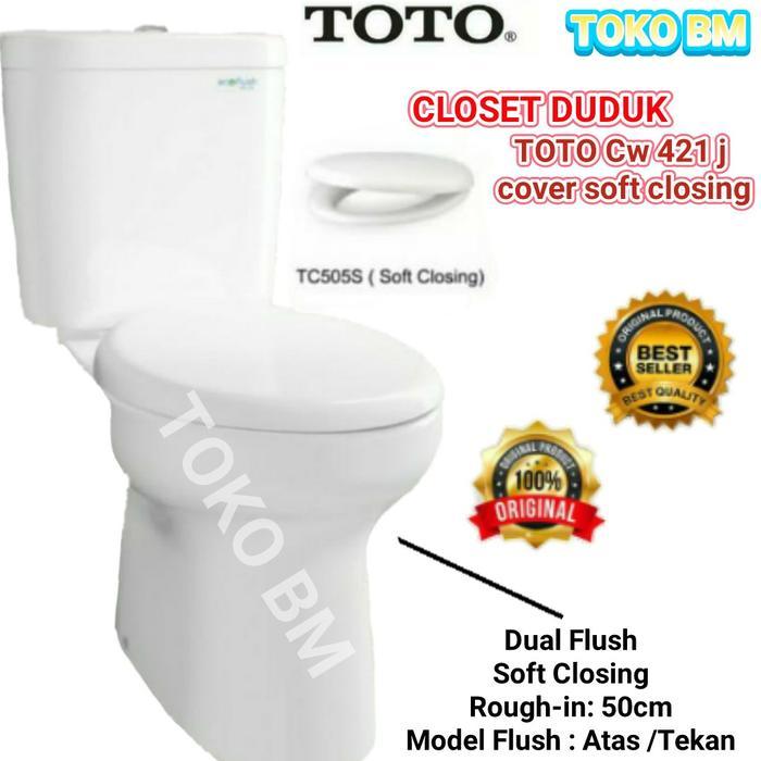 CLOSET DUDUK TOTO CW 421 J/KLOSET TOTO CW 421J PUTIH - NO PAKET