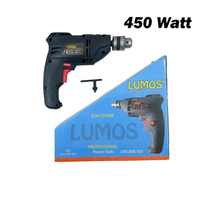 Electric Drill 10Mm Lumos Mesin Bor Listrik