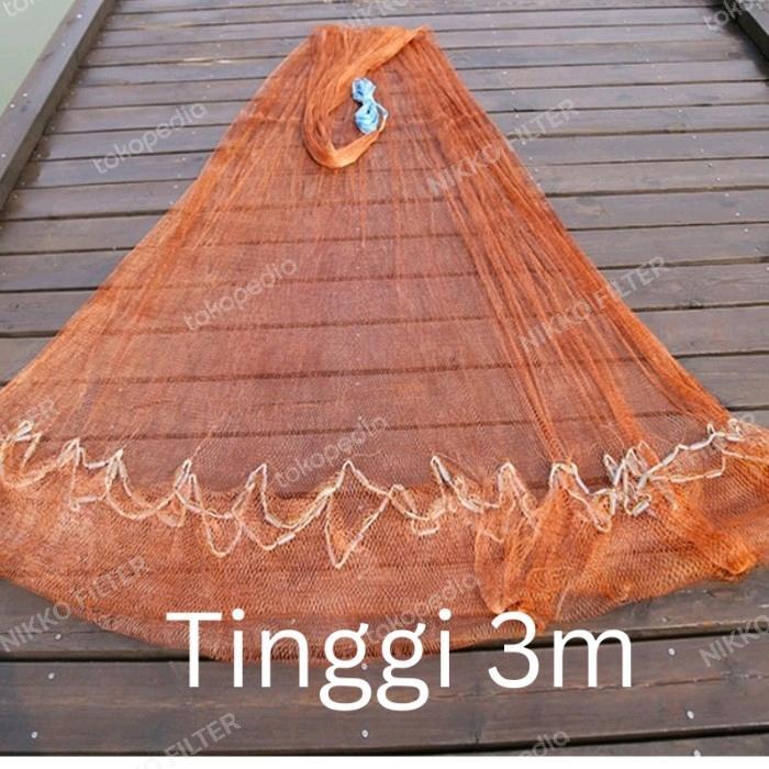 Jaring lempar/jala 3m untuk ikan dan udang siap pakai - Bahan Nilon
