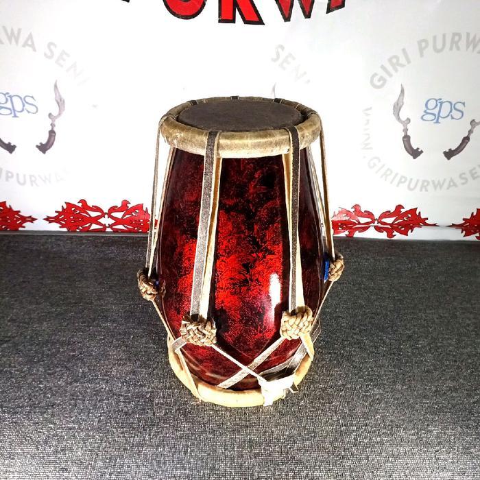 Kulanter Kendang Jaipong Kayu Nangka Marble Red Candy