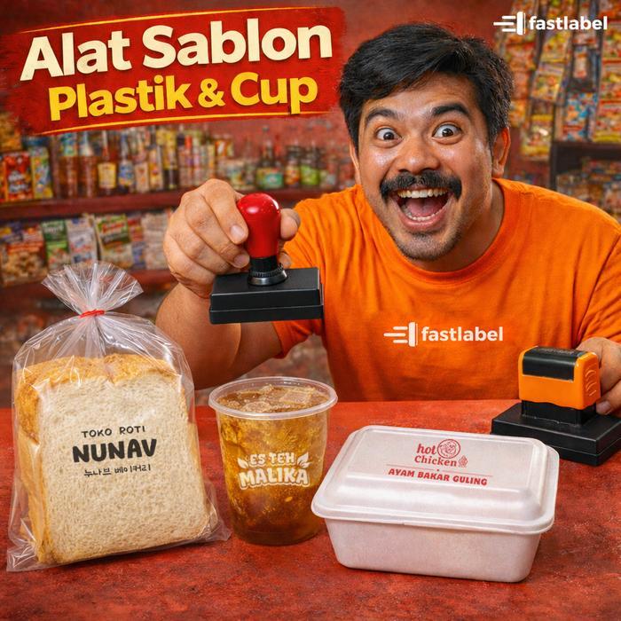 Ready Fastlabel Alat Sablon Kemasan Stempel Plastik Dan Cup Gelas Ber