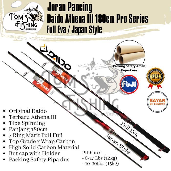 Joran Pancing Daido Athena Iii 3 180Cm Pro Series Fuji (10Kg- 15Kg) Carbon Solid - Toms Fishing