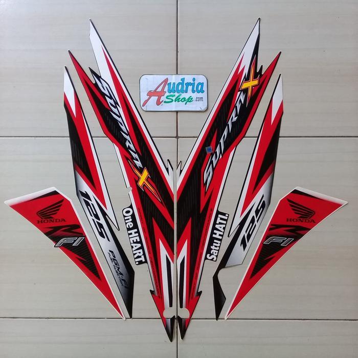 Striping Sticker Motor Honda Supra X 125 FI 2014 Putih