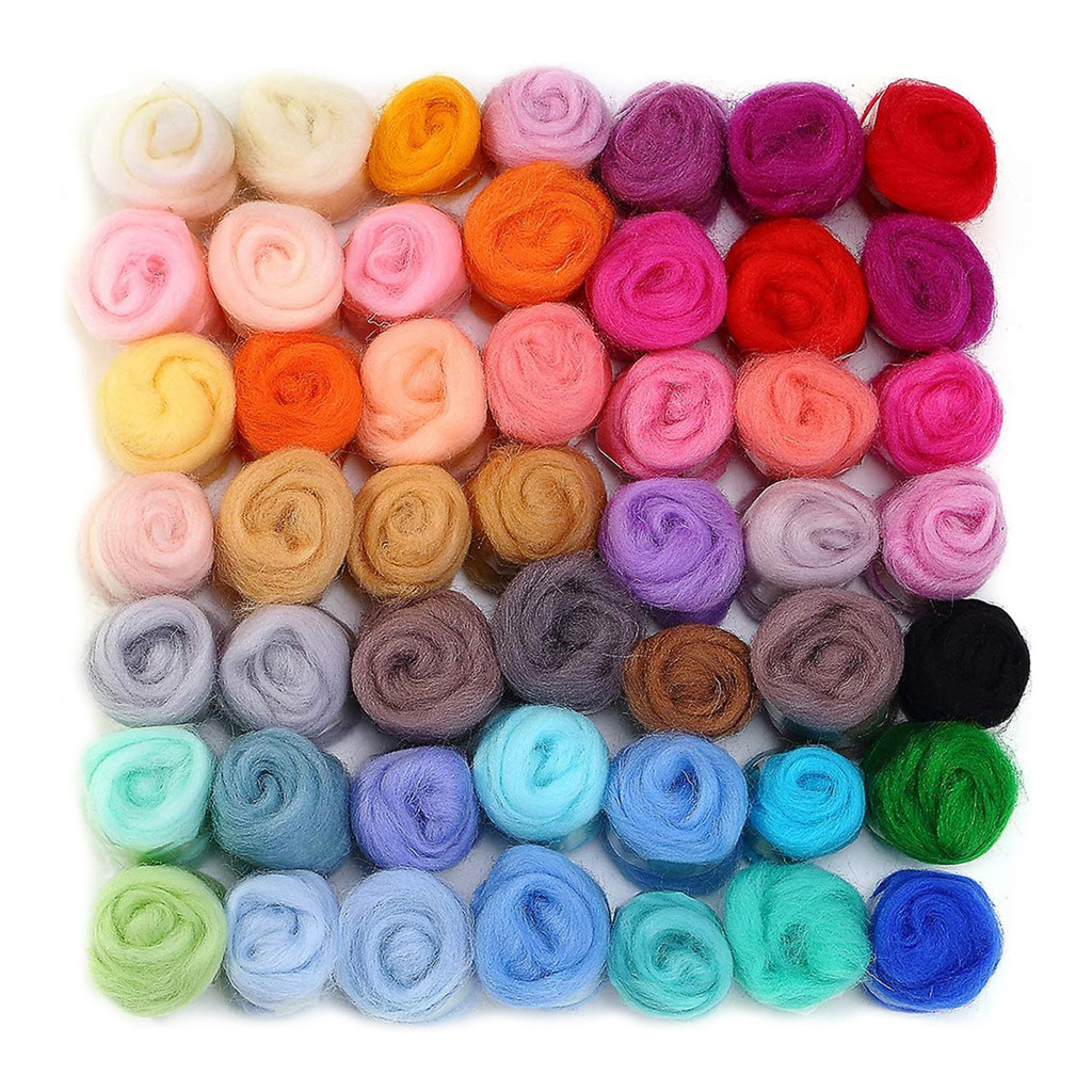 36/50 Colors Fibre Wool Yarns Roving Felting Wool For Needle Felting Hand Spinnings DIY Craft Materi