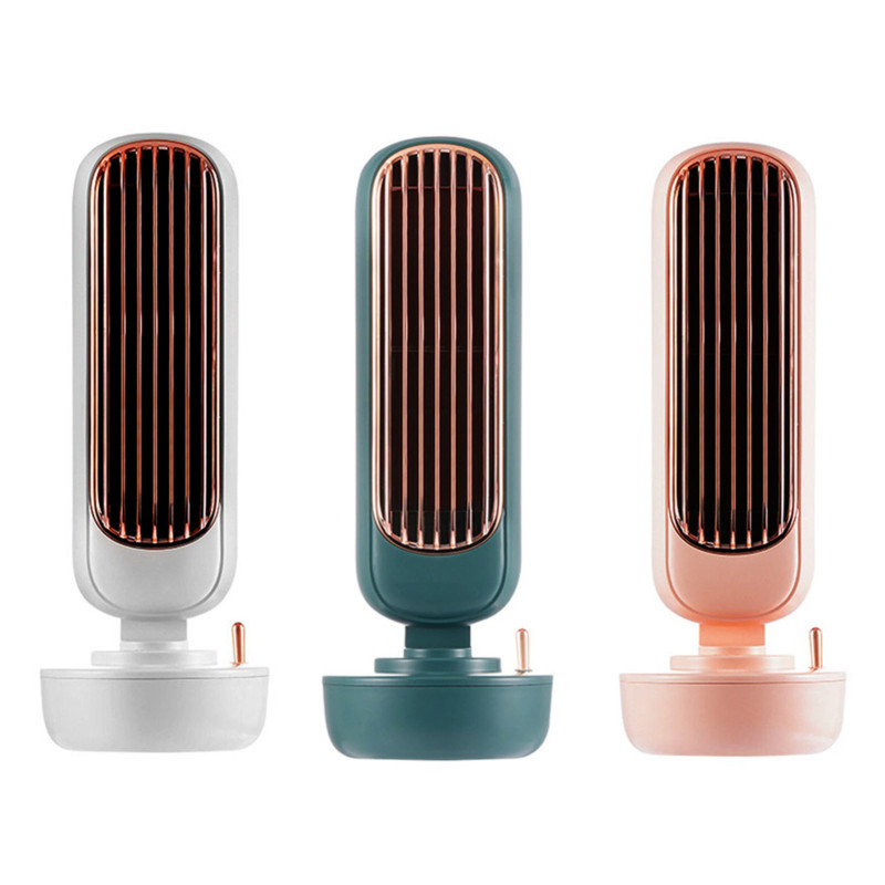 New Stand Tower Fan Air Conditioner USB Rechargeable Tower Table Fan Type-C Portable Desktop Air Coo