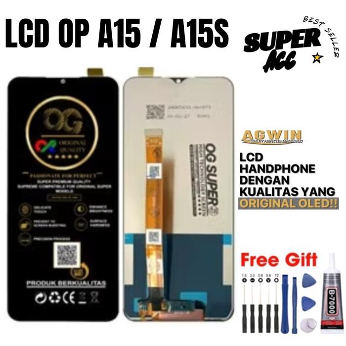 Lcd OPO A15 / A15s Original / Lcd Touchscreen OPO A15 / A15s Fullset Original og super *