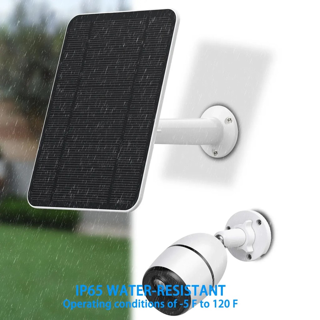 White 4W Solar Panel for Reolink Battery Cameras Argus 2/3/Argus Pro/Go/Go PT/Argus PT/Argus 3 Pro