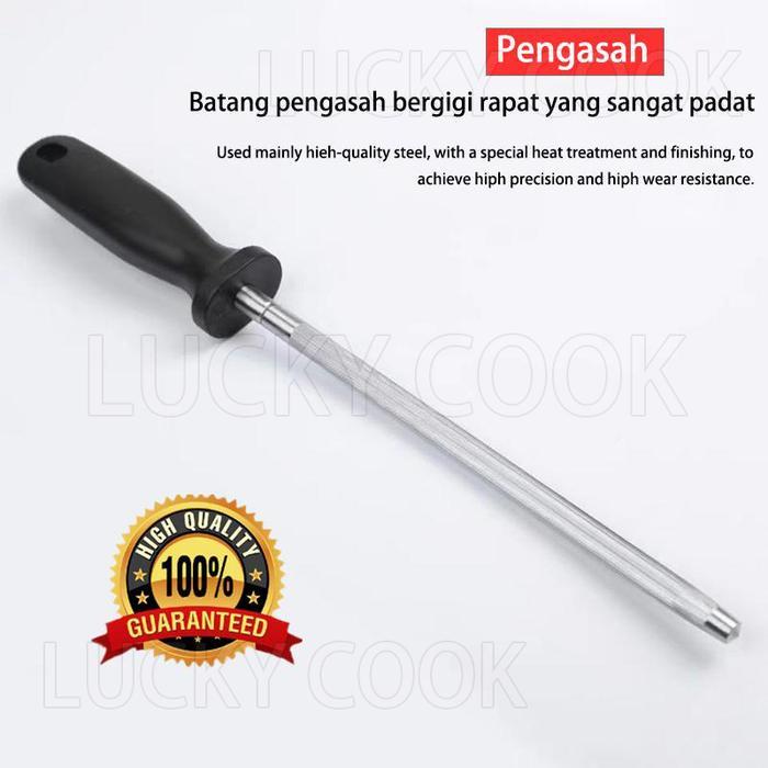 Alat Pengasah Asah Pisau Tongkat - Pengasah Pisau Daging Asahan Pisau Stik Stainless Steel Dapur