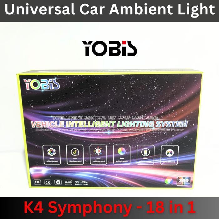 Yobis Universal Car Ambient Light Rgb Symphony Light Hidden Acrylic Strip Sound Control Lampu
