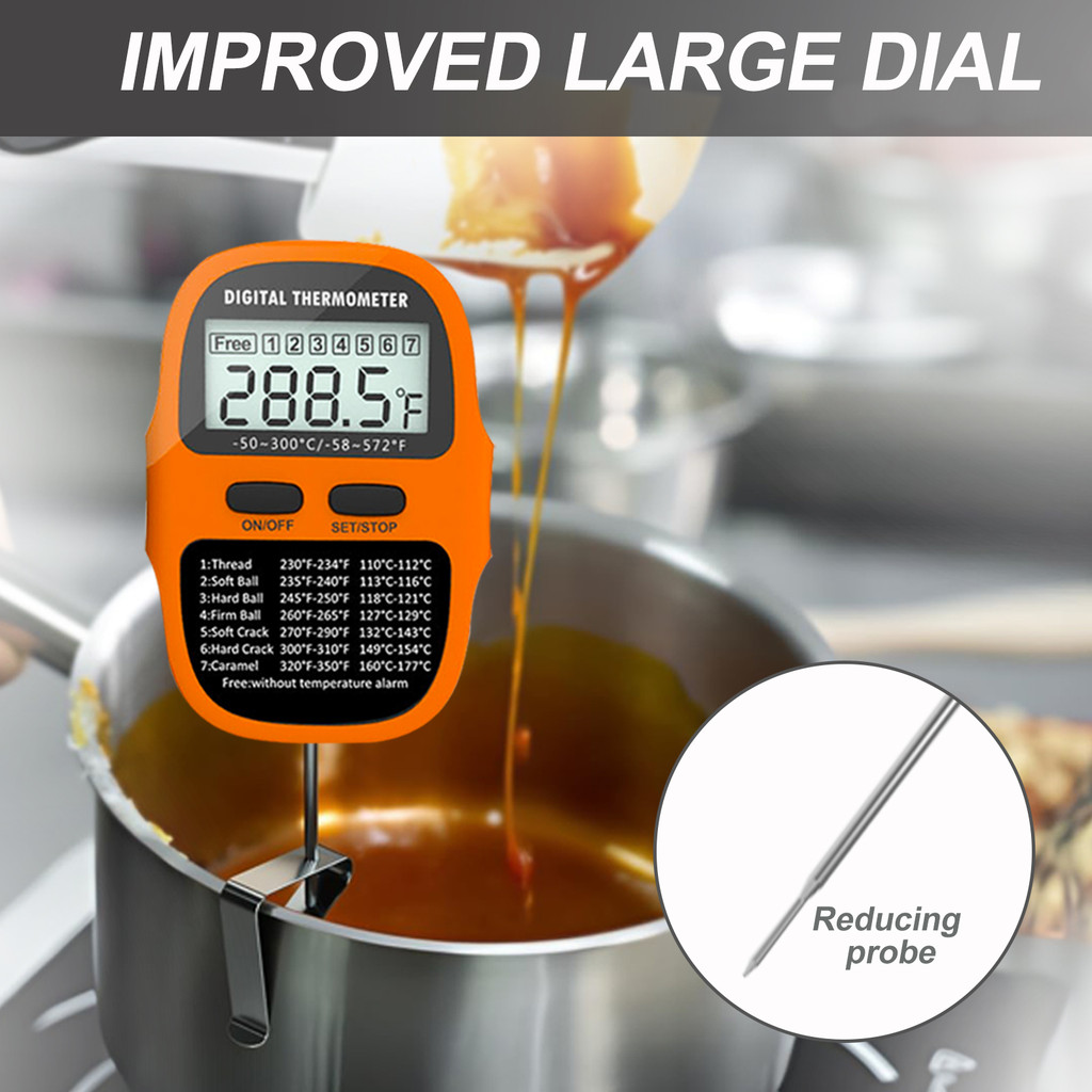 TERBATAS Large Caption Kitchen Digital Food Thermometer Meat Cake Milk BBQ Cooking Home Thermometer 