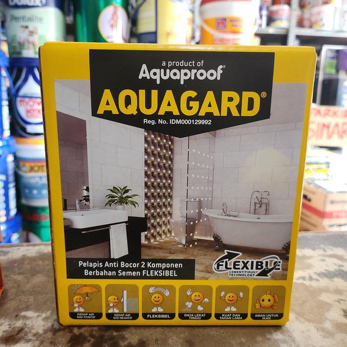 Aquagard Pelapis Anti Bocor 2 Komponen 2.5Kg Set Semen + Cairan Dari Aquaproof #Gratisongkir