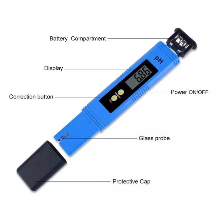 Ph-02 Ph Meter Lcd Pen Digital Tester - Alat Ukur Kadar Asam For Aquarium Pool Water Wine Urine -