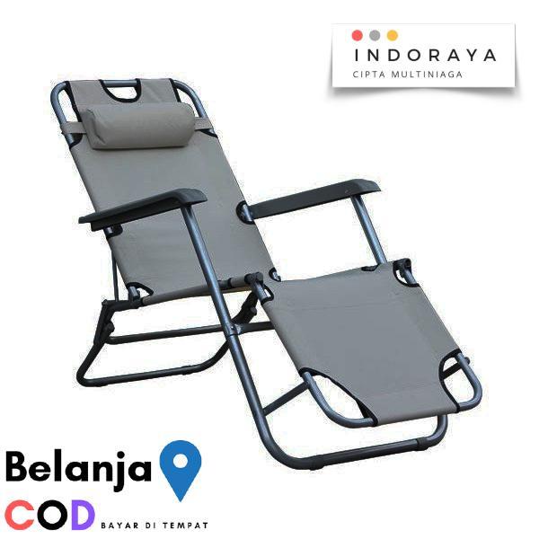 Kursi Lipat Santai Berjemur Velbed Outdoor Gray