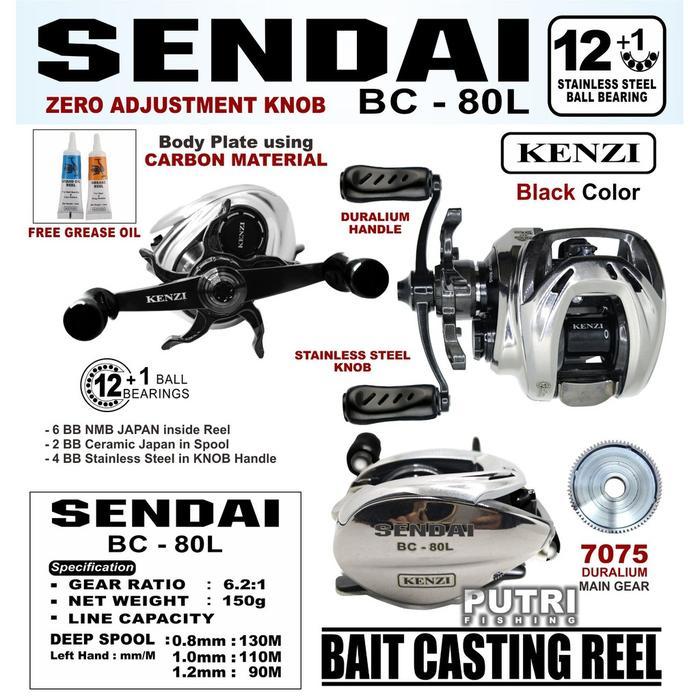 REEL KENZI SENDAI BC - Warna Hitam