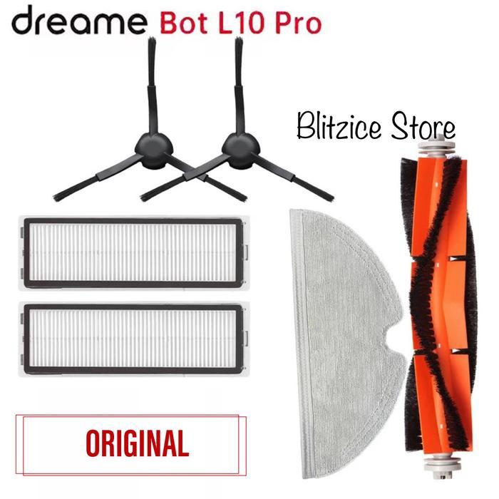 DREAME BOT L10 PRO MAIN ROLLER SIDE BRUSH HEPA FILTER MOP CLOTH VACUUM