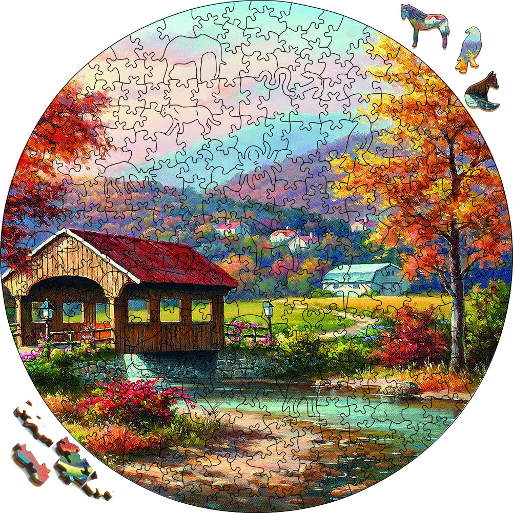 Lapangan musim gugur Puzzle kayu mainan permainan pesta untuk dewasa