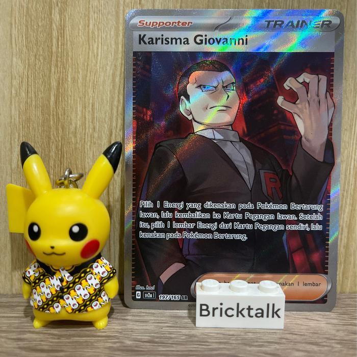 Kartu Pokemon TCG Karisma Giovanni SR Trainer Supporter sv2a 197/165 Trading Card Game Indonesia