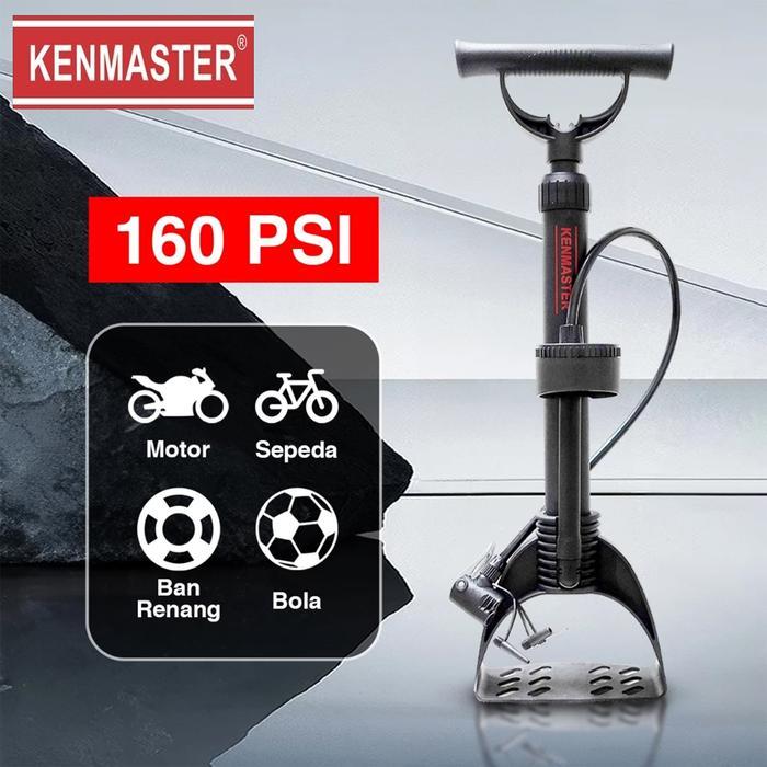 Krisbow - Pompa Angin 160 Psi Hitam Bahan Baja Kuat Cocok Untuk Sepeda Motor Ban Renang Bola