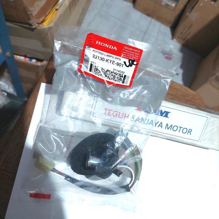 SOKET FITTING PITTING LAMPU DEPAN 33130-KYE-901 MEGAPRO NEW ASLI HONDA PREMIUM