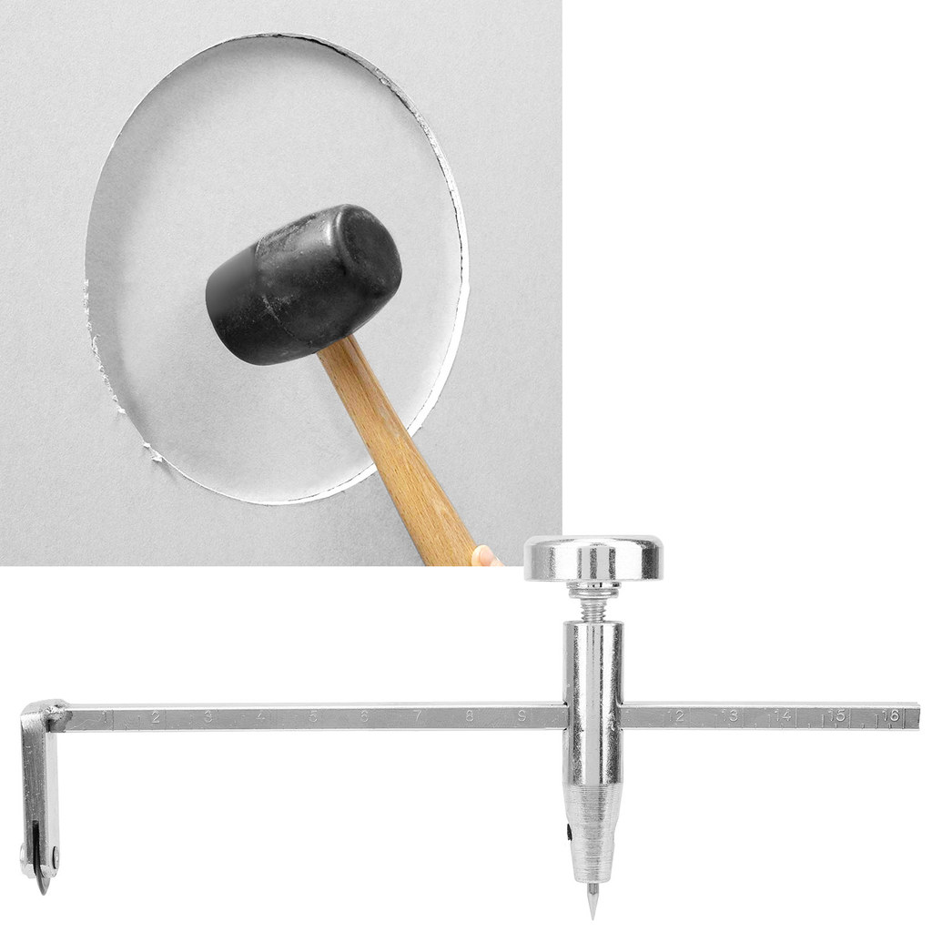 Circle Hole Cutter Dry Wall Circle Hole Cutter Steel Shaft Plasterboard Saw Adjustable Pivot Point T