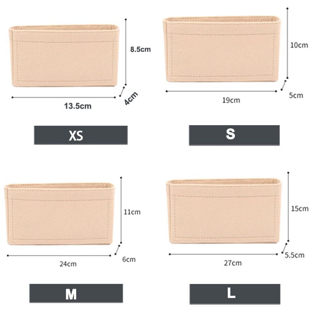 Portable Handbag Insert Bag Women's Soft Felt Insert Bag Purse Liner Travel Bag Insert Confidential