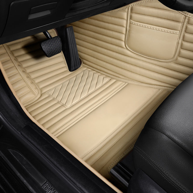 Car Floor Mats For Porsche Cayenne 996 955 958 Macan 718 Taycan Boxster Custom Waterproof Leather