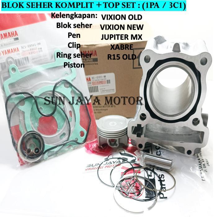 Blok Seher Komplit Isi Piston Kit YAMAHA VIXION - XABRE - YAMAHA R15 - Jupiter MX new 3C1 / 1PA