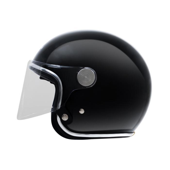 howard smith jetter retro helm half face - noir