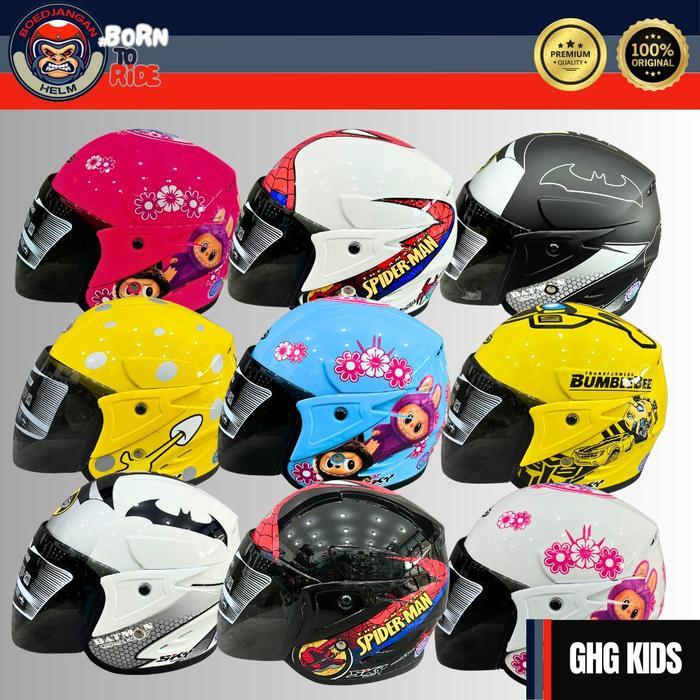 helm mds r3 junior graphic collection - helm mds anak - helm half face - helm anak karakter
