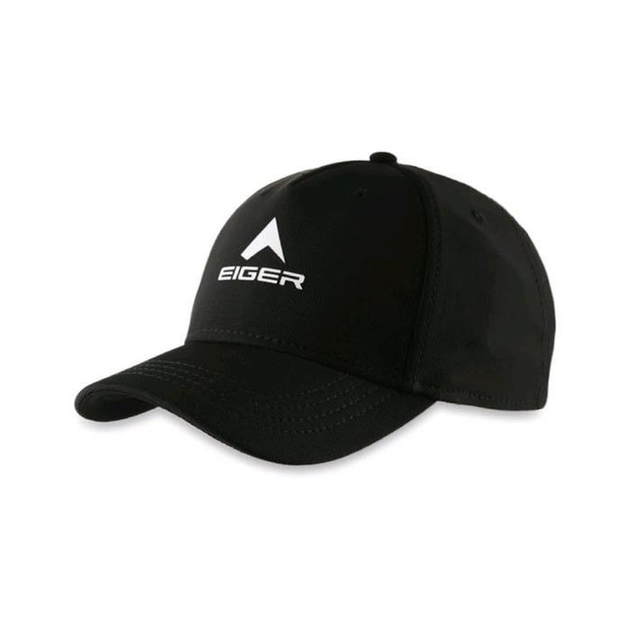 Topi Pria Eiger T557 Baseball Cap Black Original Adjuster Elastic #Gratisongkir